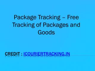 Package tracking - tracking of packages and goods.pdf