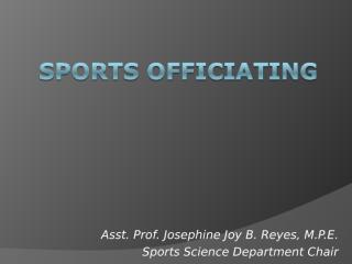 Sports Officiating.ppt