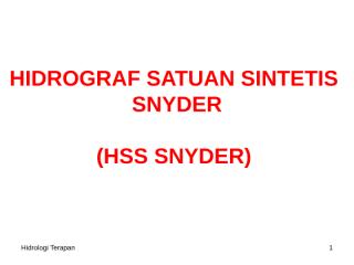 HSS SNYDER.ppt