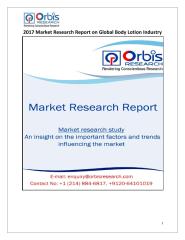 2017 Market Research Report on Global Body Lotion Industry.pdf