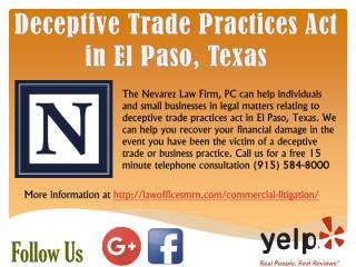 Deceptive Trade Practices Act in El Paso, Texas.pdf